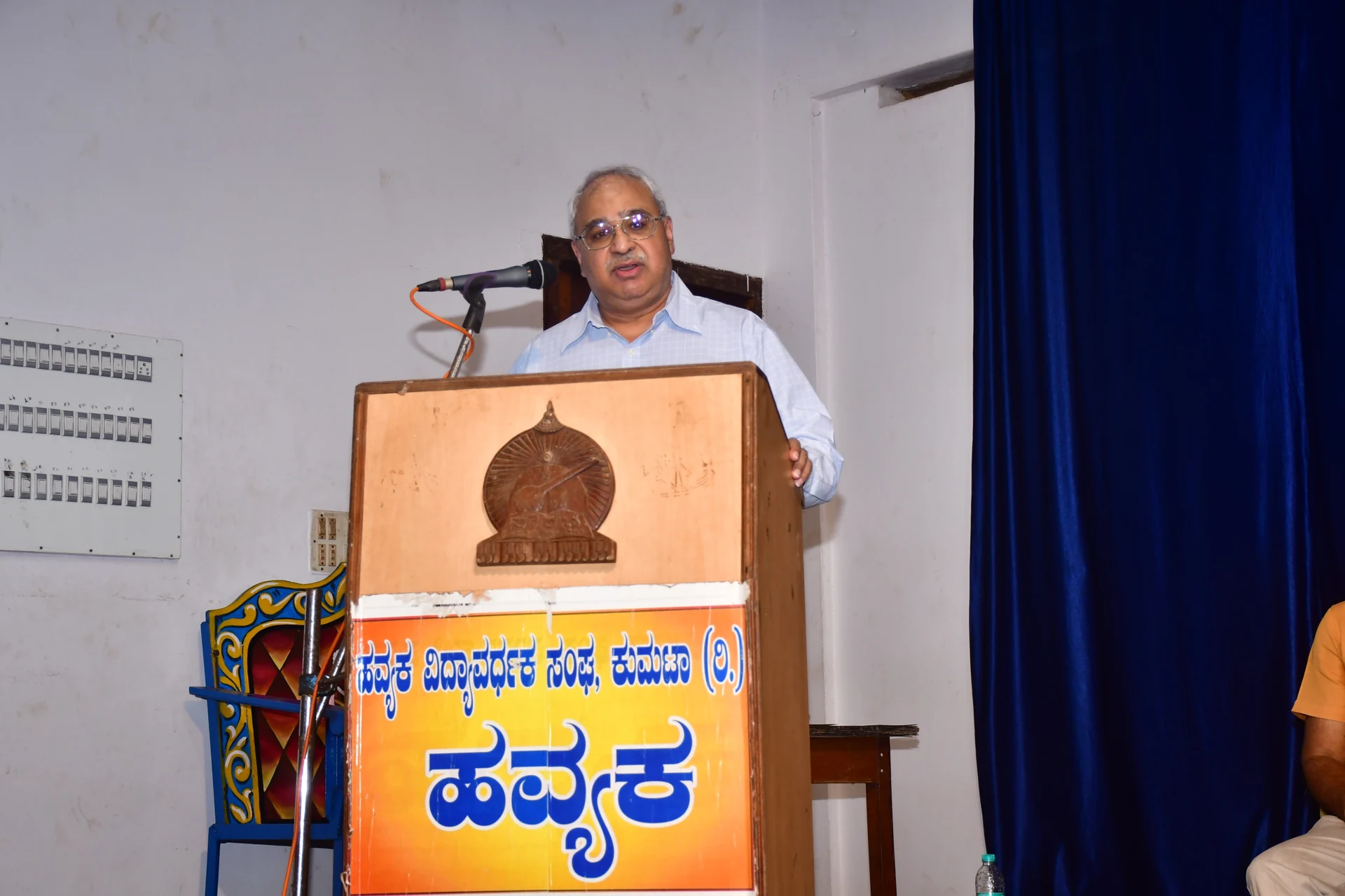 Dr. Milind Kulkarni, President of the SKC Trust, speaks in the 5th anniversary function of the Trust